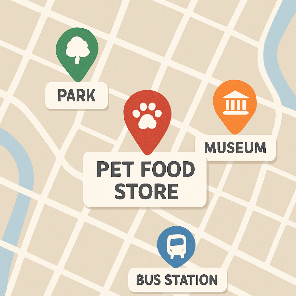 Map showing our location