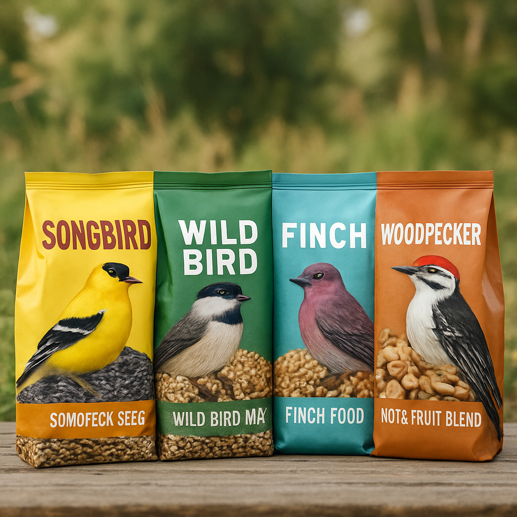 Bird food in bags